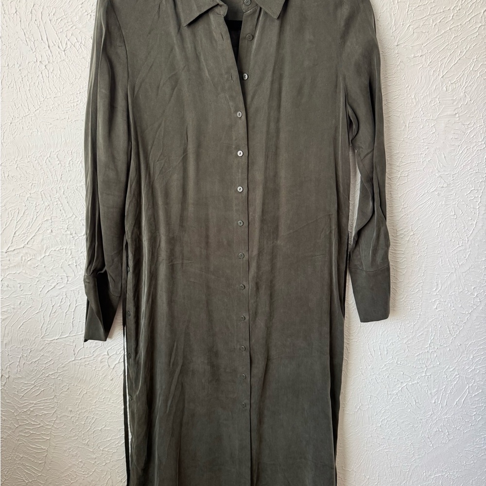All Saints Khaki Long Sleeve Dress